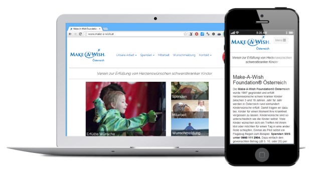 Website Design make-a-wish.at